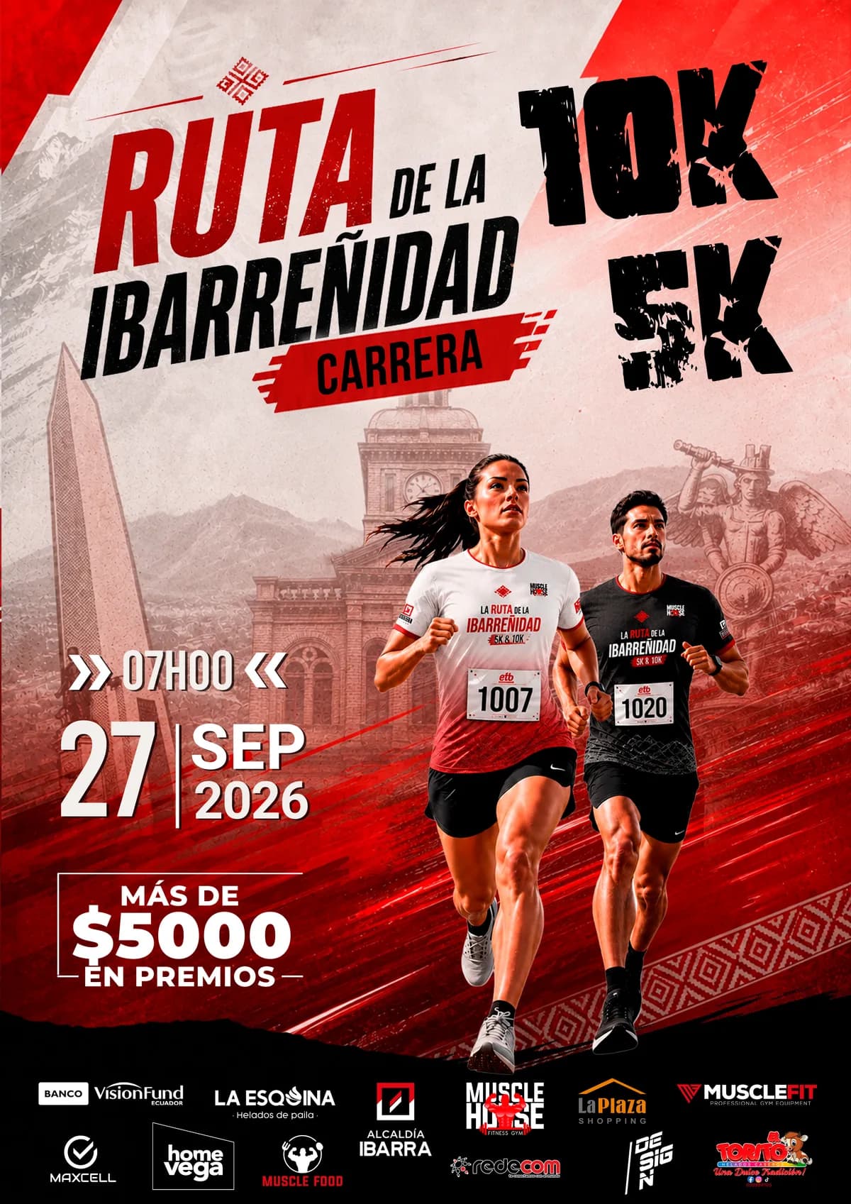 Afiche oficial de la Carrera Ruta de la Ibarreñidad